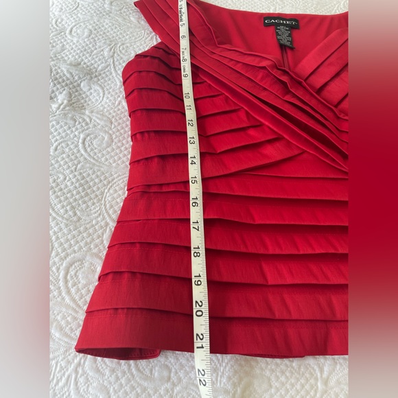 Red evening, gala, party top size 8 - Picture 8 of 8
